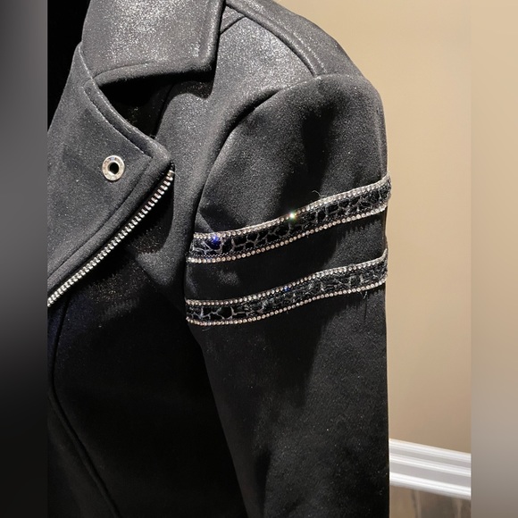 Frank Lyman Faux Leather Moto Style Jacket - Picture 4 of 13